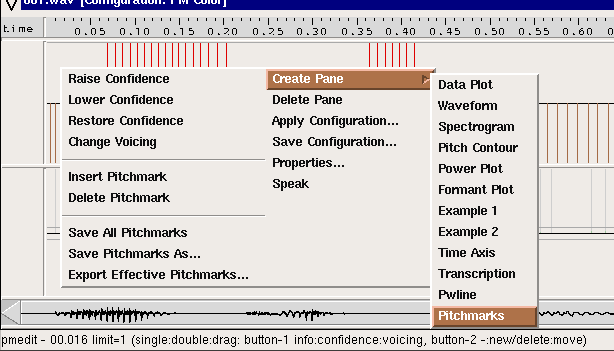 Screenshot of the context menu